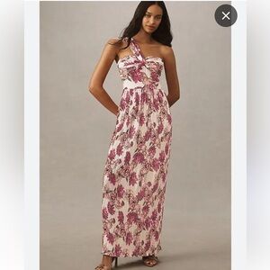 Lauren Conrad Pleated Floral Halter Maxi Size 10
